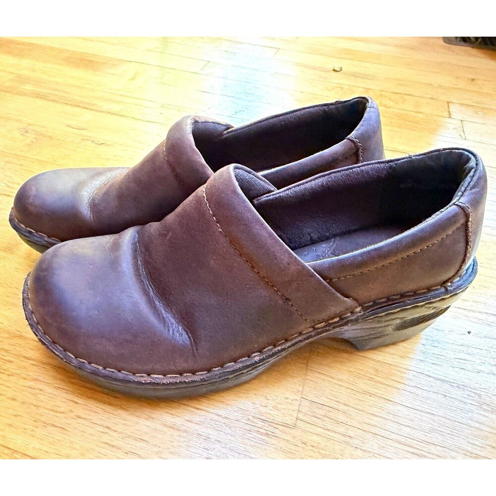 b.o.c. Born Concept Women's Brown Leather Comfort Slip-On Shoes Sz 10 M